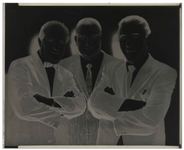 6 Negatives Featuring Moe Howard, His Family and The Three Stooges -- Various Sizes Including Four 8'' x 10'' -- Very Good
